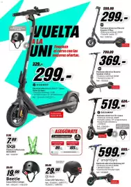 Folleto MediaMarkt Página 6: Segway patinete eléctrico F3+ casco €519,00, SmartGyro patinete eléctrico Rockway GT €599,00