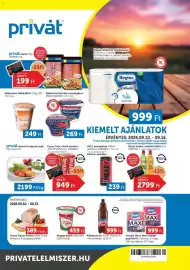 PRIVÁT akciós újság hét 37 Oldal 1: Nádudvari görögjoghurt €269,00, Kőbányai sör €999,00