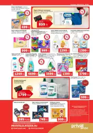 PRIVÁT akciós újság hét 37 Oldal 8: Libresse DUO €999,00, Lenor öblítő koncentrátum €2.299,00