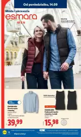 Lidl gazetka tydzień 38 Strona 16: ESMARA MEN Koszula męska z bawełną €39,99, ESMARA MEN Podkoszulki męskie z bawełny €15,98