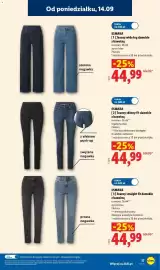 Lidl gazetka tydzień 38 Strona 21: ESMARA Jeansy straight fit damskie z bawełną €44,99