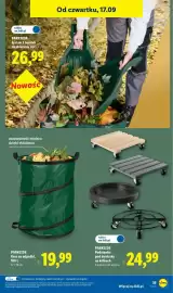 Lidl gazetka tydzień 38 Strona 43: Kosz na odpadki €19,99, PARKSIDE Podstawa pod doniczkę na kółkach €24,99