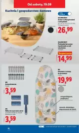 Lidl gazetka tydzień 38 Strona 56: Pokrowiec na deskę do prasowania €19,99, Rolka do czyszczenia ubrań €3,59