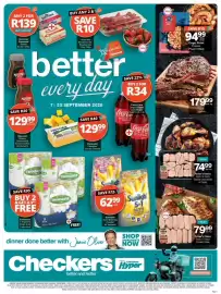 Checkers catalogue Page 1: Sunlight Auto Washing Powder €62,99, Coca-Cola Original Taste Less Sugar Cold Drink €34,00