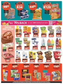 Checkers catalogue Page 5: McCain Frozen Potato Chips €54,99, Clover Vanilla Custard/Chocolate Dairy Dessert €24,99