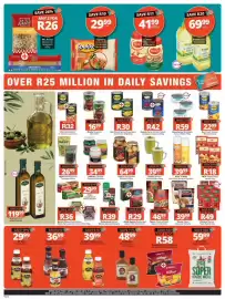 Checkers catalogue Page 6: Kellogg's Instant Noodles €58,00, Koo Whole Kernel/Creamstyle Sweetcorn €30,00