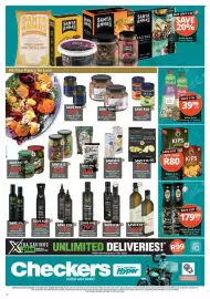 Checkers catalogue Page 2: Bakers Kips Crackers €80,00, Willow Creek Estate Blend Extra Virgin Olive Oil Spray €179,99