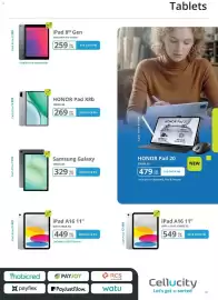 Cellucity catalogue Page 39: IPad A16 11" €449,00, IPad 8th Gen €259,00