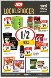 IGA catalogue week 36 Page 1: Arnott's Shapes Originals Selected Varieties €2,00, Bega Cheese Slices or Grated Cheese €10,20