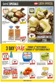 IGA catalogue week 36 Page 4: Lemnos Haloumi €4,95, Just. White or Wholemeal Loaf €4,20