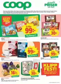 Coop reklamblad vecka 37 Sida 3: Schysst Käk Kebab €99,00, Nissin Demae Ramen €30,00