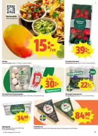 Coop reklamblad vecka 37 Sida 5: Champinjoner/snackpaprika €30,00, Nachotallrik med mangosalsa €15,00