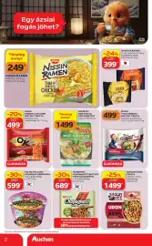 Auchan akciós újság Oldal 2: NISSIN RAMEN €249,00, MAMA ORIENTAL KITCHEN INSTANT TÉSZTA €499,00
