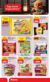 Auchan akciós újság Oldal 2: NISSIN RAMEN €249,00, MAMA ORIENTAL KITCHEN INSTANT TÉSZTA €499,00