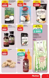 Auchan akciós újság Oldal 3: AROY-D KÓKUSZTEJ VAGY KÓKUSZKRÉM €699,00, SEN SOY PRÉMIUM SUSHI RIZS €1.499,00