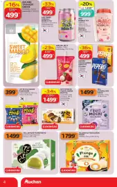 Auchan akciós újság Oldal 4: LOTTE JELLYCIOUS GUMICUKOR €399,00, LOTTE MOCHI CSOKOLÁDÉBA MÁRTVA €1.499,00