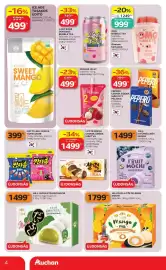 Auchan akciós újság Oldal 4: LOTTE JELLYCIOUS GUMICUKOR €399,00, LOTTE MOCHI CSOKOLÁDÉBA MÁRTVA €1.499,00