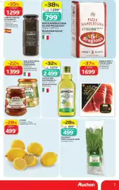 Auchan akciós újság Oldal 7: PIZZA NAPOLETANA OLASZ PIZZALISZT €799,00, Saclà Articsóka, Gomba vagy Paradicsom €1.399,00