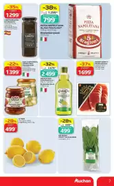 Auchan akciós újság Oldal 7: PIZZA NAPOLETANA OLASZ PIZZALISZT €799,00, Saclà Articsóka, Gomba vagy Paradicsom €1.399,00