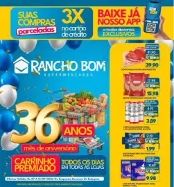 Catálogo Rancho Bom Supermercados semana 37 Página 1: Lava roupas pó brilhante €9,98, Coxão mole bovino resfriado kg €39,90