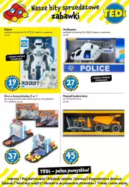 Tedi gazetka tydzień 37 Strona 3: Nasze hity sprzedażowe zabawki TEDİ Robot zasilanie na baterie (3x AG13), baterie w
