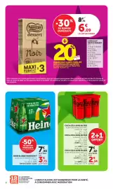 Catalogue Maximarché page 4: Heineken Biere blonde €3,75, Nestlé dessert Noir €6,09
