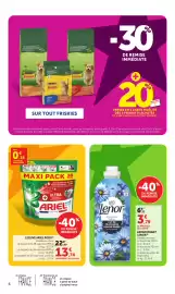 Catalogue Maximarché page 6: Ariel Pods €13,74, Lenor Adoucissant €3,79