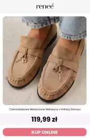 Renee magazyn Strona 11: Ciemnobeżowe marszczone mokasyny z imitacji zamszu Renee €119,99