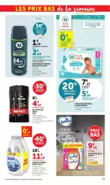 Catalogue Bi1 page 21: AXE GEL DOUCHE €4,67, U tout petits Couches Essentiel €5,80