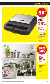 Catalogue Bi1 page 27: FAGOR Croque gauffre €19,99, FOIRE A L'INOX €9,99