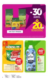 Catalogue Bi1 page 6: Ariel Lessive Pods €13,74, Lenor Adoucissant €3,79