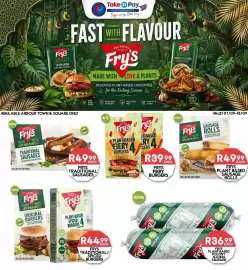 Take 'n Pay catalogue week 37 Page 2: Frys Traditional Sausages €49,99, Frys Fiery Burgers €39,99