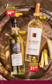 Biedronka gazetka | Alkohole Strona 10: Wino białe Uvam Pinot Grigio €14,99, Wino białe Aurvin Pinot Grigio €21,99