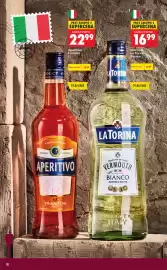 Biedronka gazetka | Alkohole Strona 18: Aperitivo Franzini €22,99, Wino białe Wermut La Torina Bianco €16,99