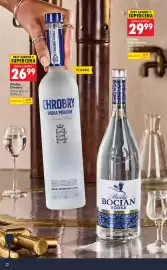 Biedronka gazetka | Alkohole Strona 22: Wódka Biały Bocian 40% €29,99, Wódka Chrobry 37,5% €26,99