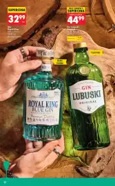 Biedronka gazetka | Alkohole Strona 30: Gin Royal King Blue €32,99, Gin Lubuski Original €44,99