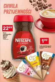 Lewiatan gazetka tydzień 37 Strona 5: Lody rożek Cream it truskawkowe €1,99, Kawa rozpuszczalna Nescafé Classic €22,99