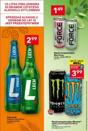 Lewiatan gazetka tydzień 37 Strona 9: Piwo Lech Premium €2,99, Napój energetyzujący Max Force classic €1,49