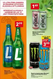 Lewiatan gazetka tydzień 37 Strona 9: Piwo Lech Premium €2,99, Napój energetyzujący Max Force classic €1,49