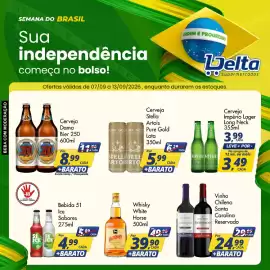 Catálogo Delta Supermercados semana 37 Página 1: Cerveja Dama Bier 250 €8,99, Vinho Chileno Santa Carolina Reservado €24,99