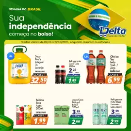 Catálogo Delta Supermercados semana 37 Página 2: Suco prat's integral laranja €32,50, Chá Ice Tea Leão €6,99