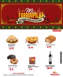 Encarte Peruzzo Página 4: Festival de pastel frito €5,49, Pão de queijo tradicional €3,99