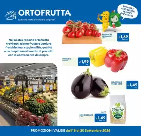 Volantino MD Discount Pagina 2: Peperoni rossi/gialli €1,99, Zucchine €2,99