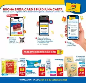 Volantino MD Discount Pagina 22: Exquisa Mild SKYR Drink €1,39, Pasta fresca Ca' Bianca €0,75