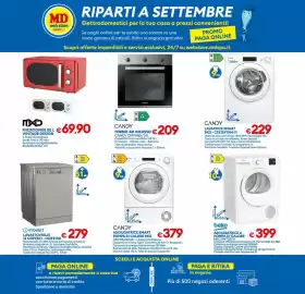Volantino MD Discount Pagina 27: Candy asciugatrice smart pompa di calore 9kg €379,00, Forno ad incasso Candy €209,00