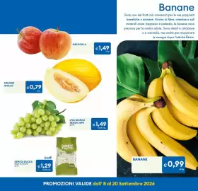 Volantino MD Discount Pagina 3: Melone giallo €0,79, Banane €0,99