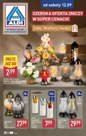 ALDI gazetka Strona 1: Świeca LED €7,99, Znicz Flakon Tęcza €29,99