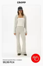 Cropp gazetka tydzień 37 Strona 5: Dresowe spodnie flare z modalem €99,99
