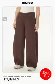 Cropp gazetka tydzień 37 Strona 9: Czekoladowe spodnie barrel ze scuby €119,99