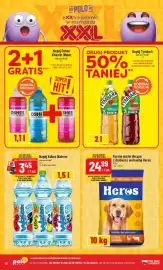 Polomarket gazetka tydzień 37 Strona 10: Karma sucha dla psa z drobiem i wołowiną Heros €24,99, Napój Kubuś Waterrr €3,45